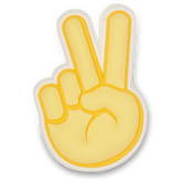 Peace Hand Sign Jibbitz Shoe Charm