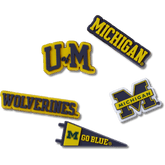 University of Michigan 5 Pack Jibbitz™ charms