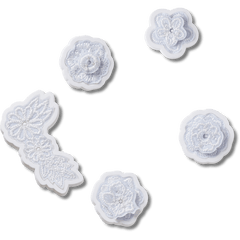 White Elegant Floral 5 Pack Jibbitz™ charms