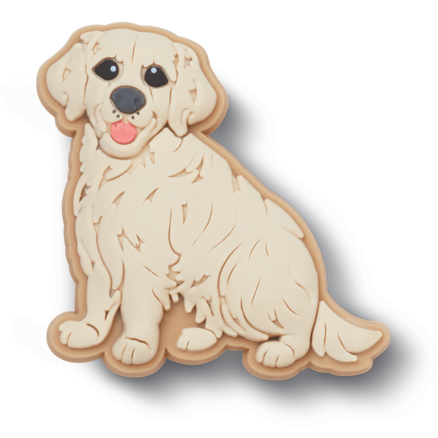 b'Golden Retriever Puppy Jibbitz Shoe Charm'