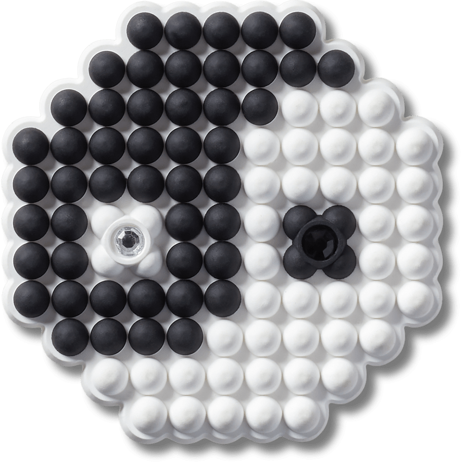 Beaded Ying and Yang Jibbitz™ charms