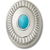 Silver Turquoise Emblem Jibbitz™ charms