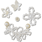 White Pearl Beaded 5 Pack Jibbitz™ charms