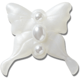 Meta Jelly White Butterfly Jibbitz™ charms