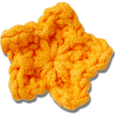 Crafted Crochet Orange Star Jibbitz™ charms