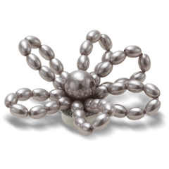 Grey Pearl Beaded Daisy Jibbitz™ charms