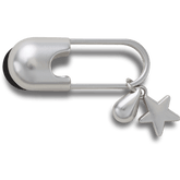 Silver Meta Safety Pin Jibbitz™ charms