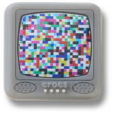 Lights Up Pixelated TV Jibbitz™ charms