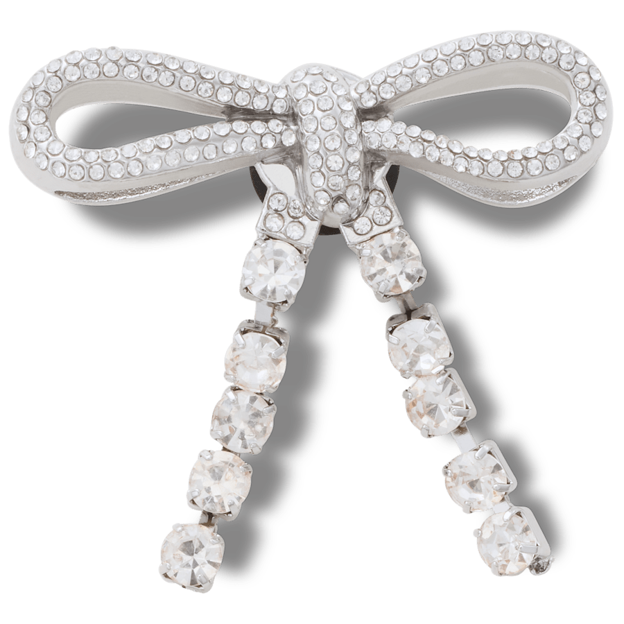 Silver Gem Bow Jibbitz™ charms