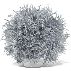 Silver Tinsel Pom Jibbitz™ charms