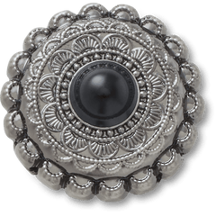 Silver and Black Emblem Jibbitz™ charms