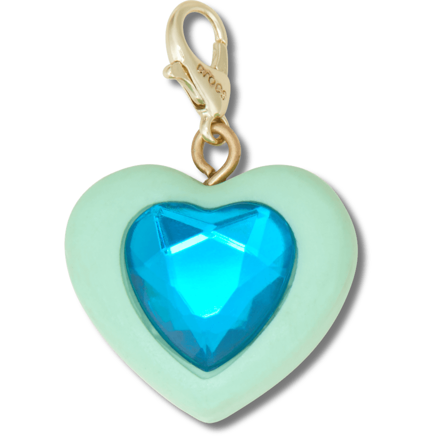 Blue Heart Sim Gem Charm Jibbitz Shoe Charm