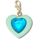 Blue Heart Sim Gem Charm Jibbitz Shoe Charm