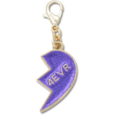 Purple Glitter BFF Charm Right Jibbitz Shoe Charm