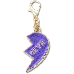 Purple Glitter BFF Charm Right Jibbitz Shoe Charm
