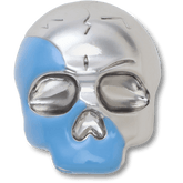 Silver and Blue Enamel Skull Jibbitz™ charms
