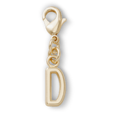 Gold Letter D Charm Jibbitz™ charms