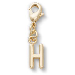 Gold Letter H Charm Jibbitz™ charms