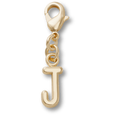 Gold Letter J Charm Jibbitz™ charms