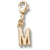 Gold Letter M Charm Jibbitz™ charms