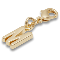 Gold Letter M Charm Jibbitz™ charms