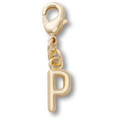 Gold Letter P Charm Jibbitz™ charms