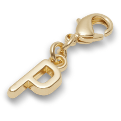 Gold Letter P Charm Jibbitz™ charms