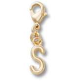 Gold Letter S Charm Jibbitz™ charms