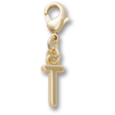 Gold Letter T Charm Jibbitz™ charms