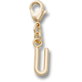 Gold Letter U Charm Jibbitz™ charms