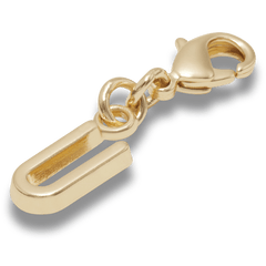 Gold Letter U Charm Jibbitz™ charms