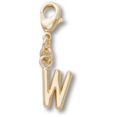 Gold Letter W Charm Jibbitz™ charms