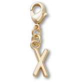 Gold Letter X Charm Jibbitz™ charms