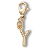 Gold Letter Y Charm Jibbitz™ charms