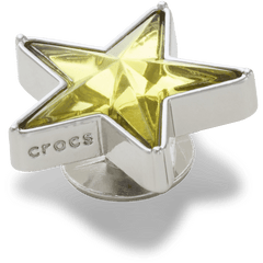 Silver and Green SMT Gem Star Jibbitz™ charms
