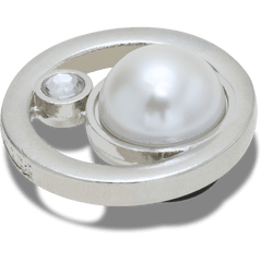 Silver Ring With Pearl Jibbitz™ charms
