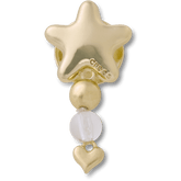 Gold Star with Heart Dangle Jibbitz™ charms