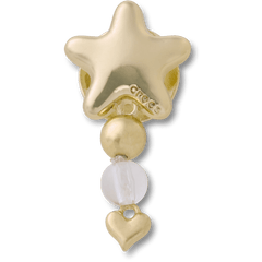 Gold Star with Heart Dangle Jibbitz™ charms