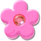 Bright Pink Flower With Gem Jibbitz™ charms