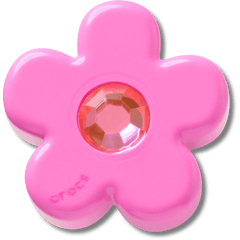 Bright Pink Flower With Gem Jibbitz™ charms