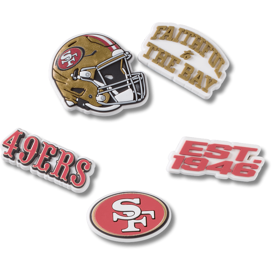 NFL San Francisco 49ers 5 Pack Jibbitz Shoe Charm