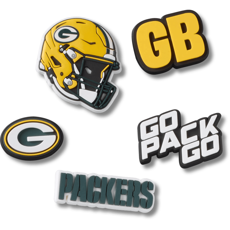 NFL Green Bay Packers 5 Pack Jibbitz Shoe Charm
