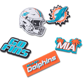 NFL Miami Dolphins 5 Pack Jibbitz Shoe Charm