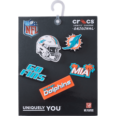 NFL Miami Dolphins 5 Pack Jibbitz Shoe Charm