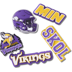 NFL Minnesota Vikings 5 Pack Jibbitz Shoe Charm
