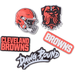 NFL Cleveland Browns 5 Pack Jibbitz Shoe Charm