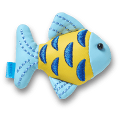 Blue and Gold Sparkle Fish Jibbitz™ charms