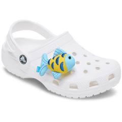 Blue and Gold Sparkle Fish Jibbitz™ charms