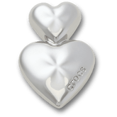 Silver Double Heart Jibbitz™ charms