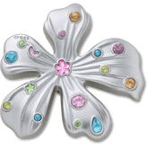 Silver Meta Gem Flower Jibbitz™ charms